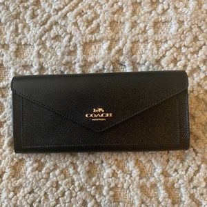 Coach black leather wallet